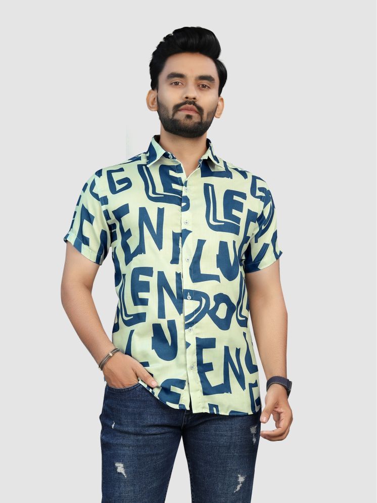     			Fashionfricks Cotton Flex Regular Fit Printed Half Sleeves Men's Casual Shirt - Multicolor ( Pack of 1 )