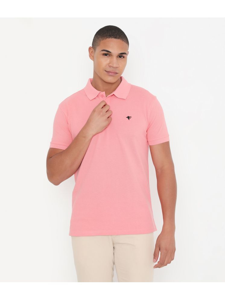     			Frenchie Cotton Regular Fit Solid Half Sleeves Men's Polo T Shirt - Peach ( Pack of 1 )