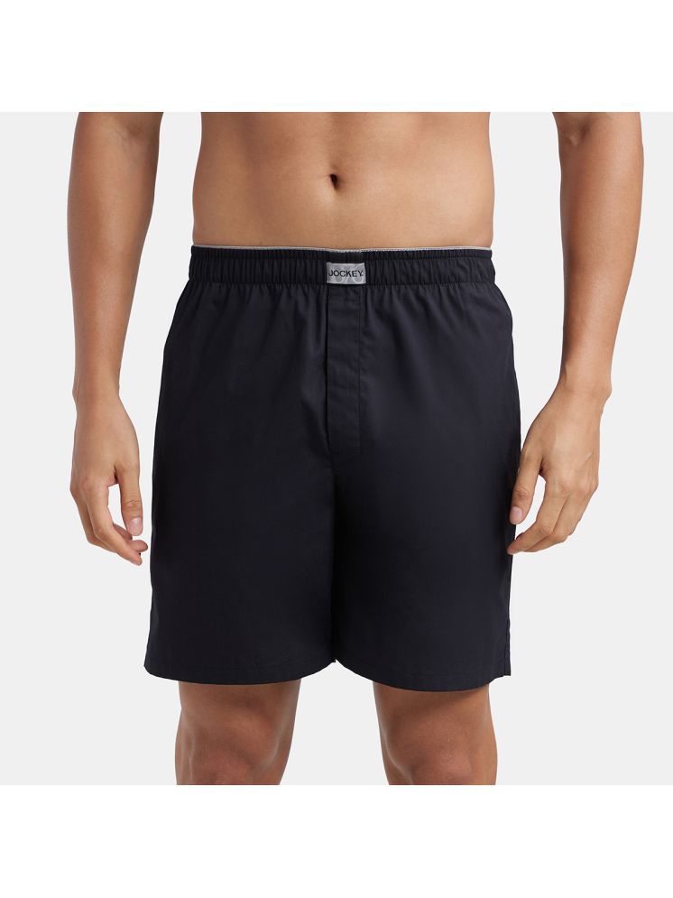     			Jockey Black Cotton Men's Shorts ( Pack of 1 )