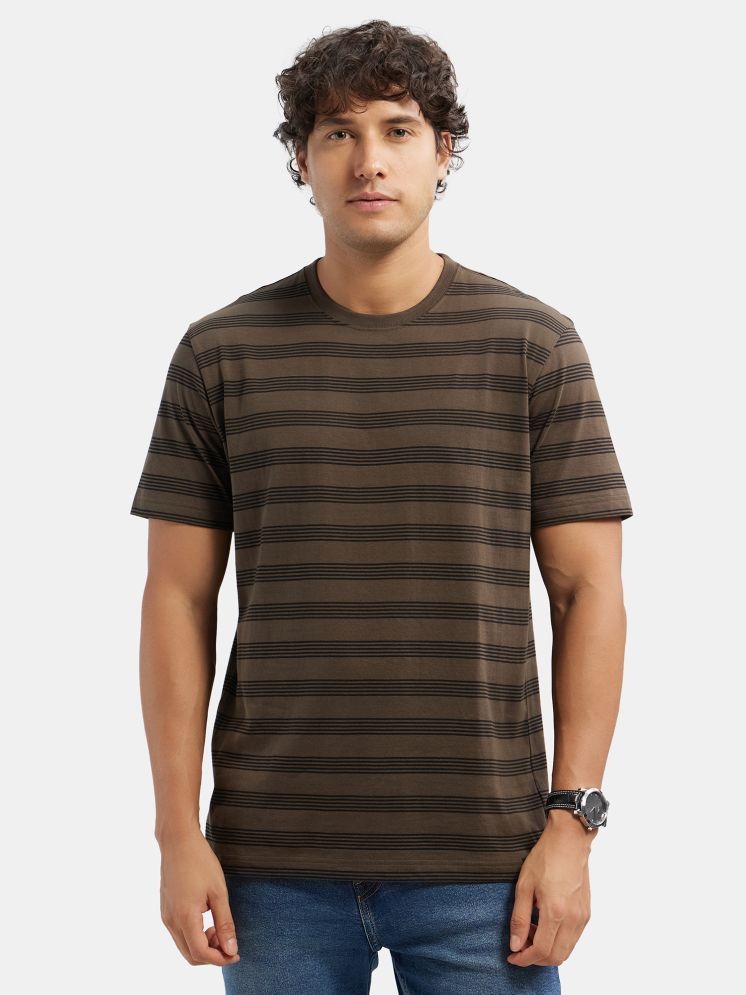     			Jockey 2715 Men's Super Combed Cotton Rich Striped Round Neck T-Shirt - Black - Black Olive