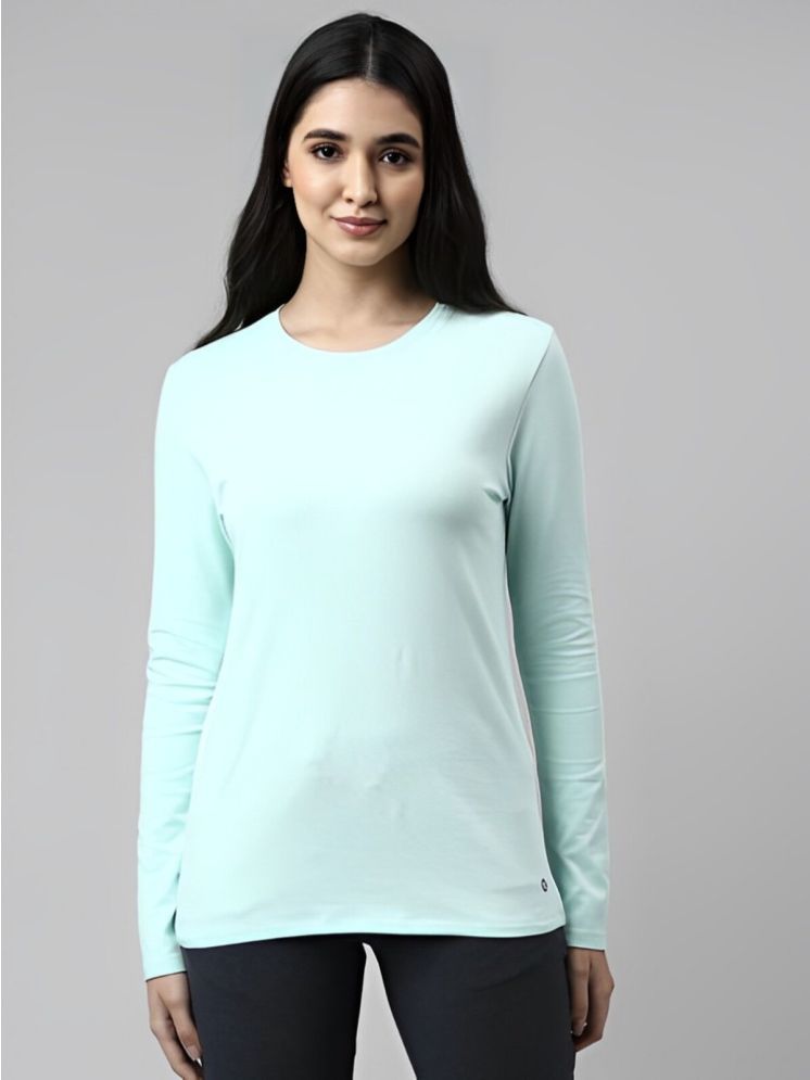     			PPTHEFASHIONHUB Sea Green Cotton Blend Regular Fit Women's T-Shirt ( Pack of 1 )