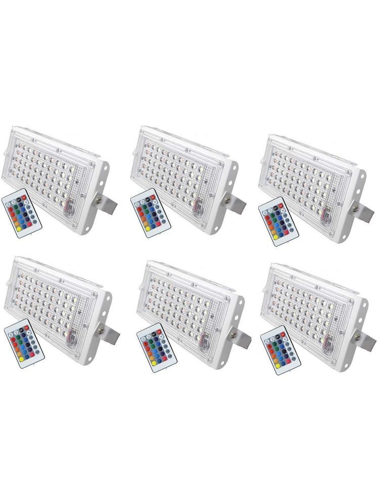     			SPARKWORLD RGB 50 Watts Flood Light ( Pack of 6 )