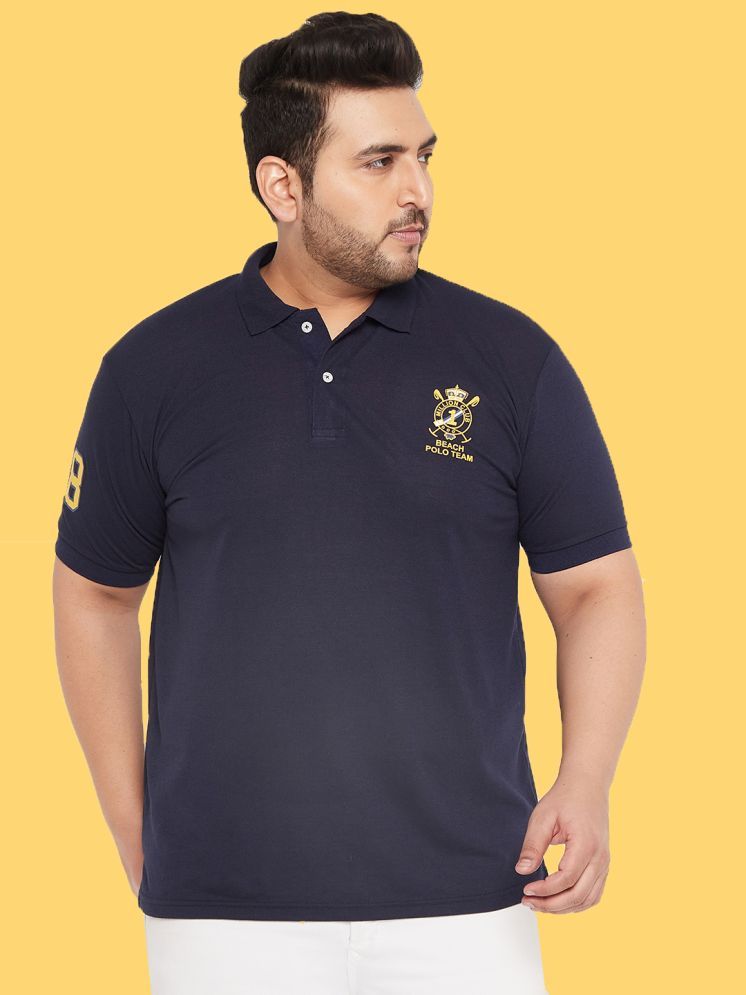     			The Million Club Pack of 1 Cotton Regular Fit Solid Half Sleeves Men's Polo T Shirt ( Navy Blue )