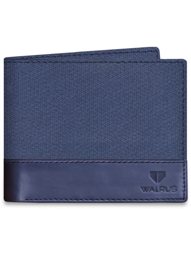     			Walrus Blue Faux Leather Men's Regular Wallet ( Pack of 1 )