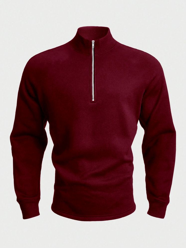     			fashion and youth Fleece High Neck Men's Sweatshirt - Maroon ( Pack of 1 )