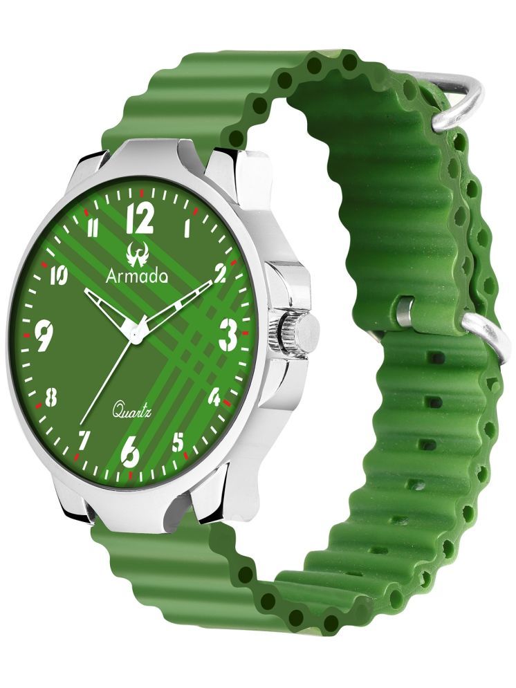     			Armado Green Silicon Analog Men's Watch