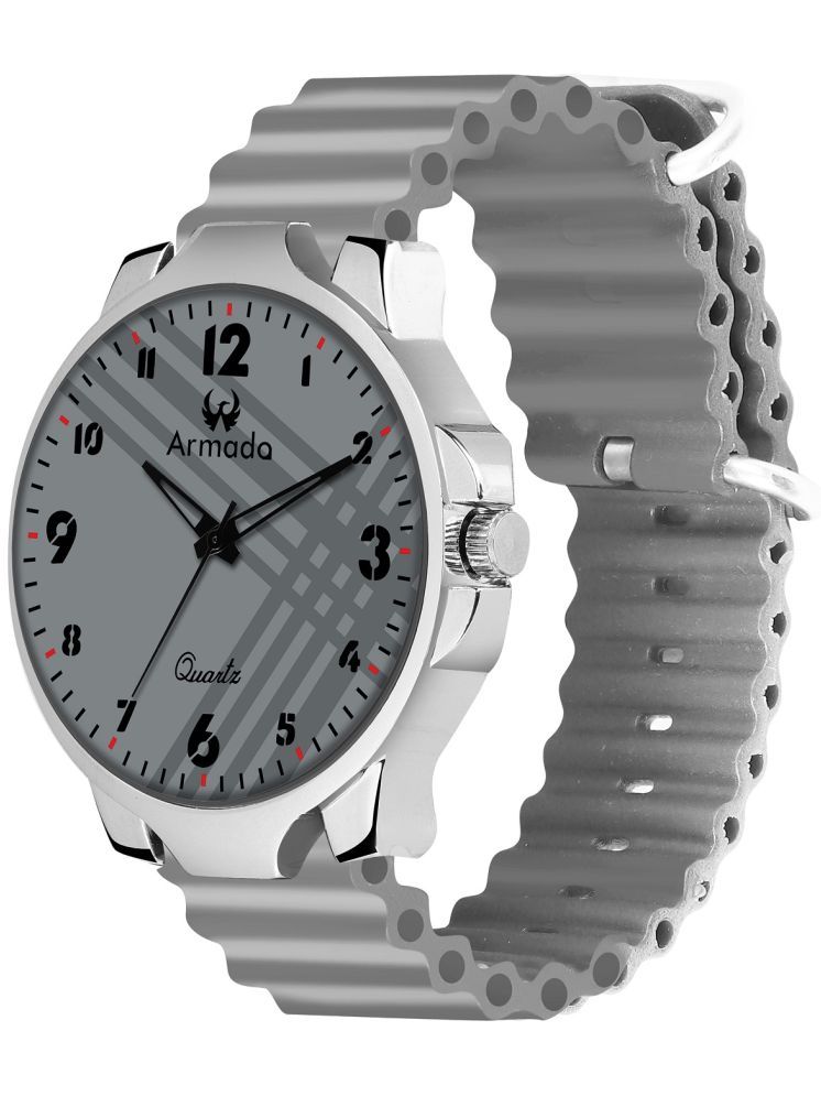     			Armado Light Grey Silicon Analog Men's Watch