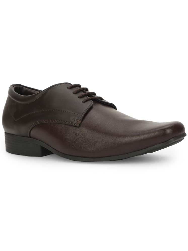     			Bata Brown Men's Derby Formal Shoes