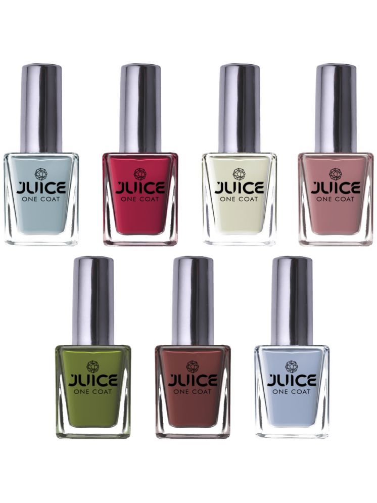     			Juice Nail Paint 11ml Each (Pack of 7) (Merlot, White, Powder Blue, Baby Blue, Chocolate Brown, Hot Pink, Light Pink)