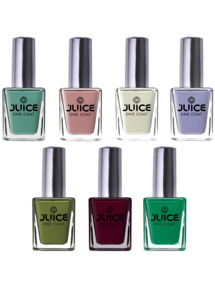     			Juice Nail Paint 11ml Each (Pack of 7) (Merlot, White, Magenta, Dusky Rose, Lavender, Sea Green, Lawn Green)