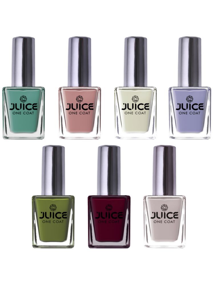     			Juice Nail Paint 11ml Each (Pack of 7) (Merlot, White, Grey, Magenta, Dusky Rose, Lavender, Sea Green)