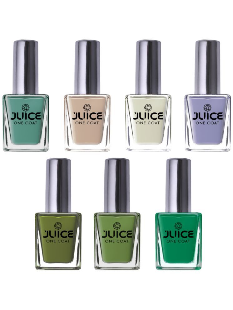     			Juice Nail Paint 11ml Each (Pack of 7) (Merlot, White, Lavender, Sea Green, Lawn Green, Olive, Peach)