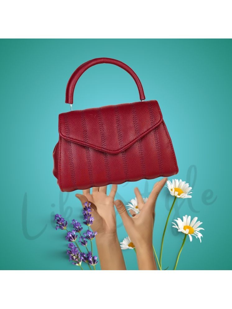     			LIKE STYLE Maroon PU Sling Bag