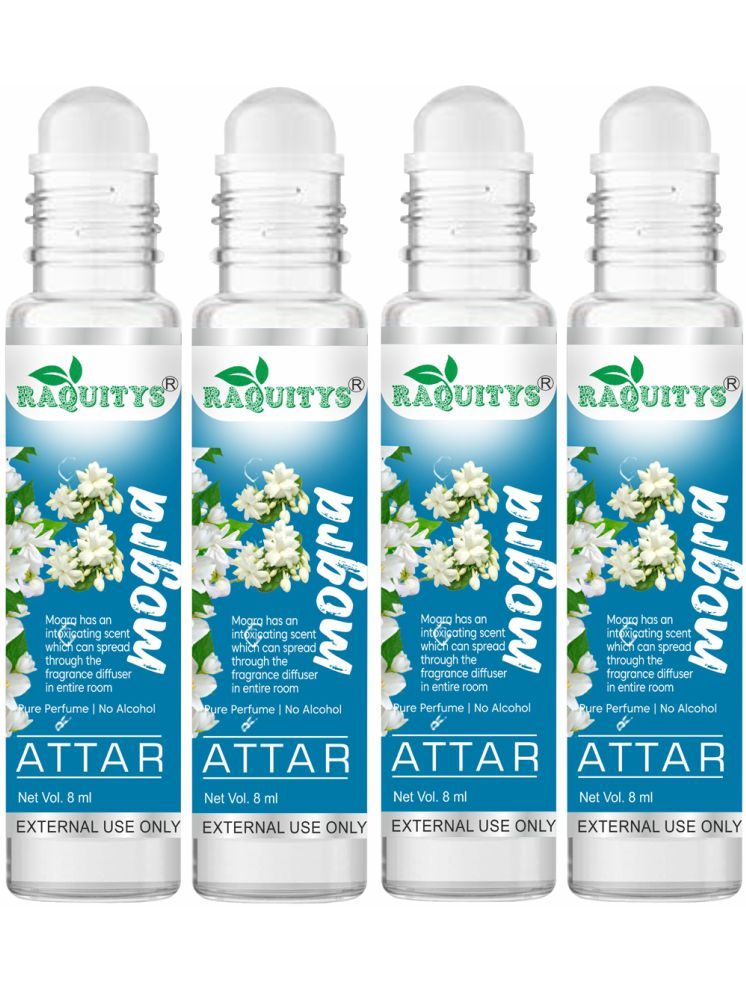     			RAQUITYS Mogra Non- Alcoholic Below 50ml Attar ( Pack of 4 )