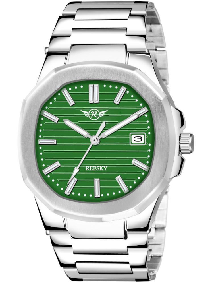     			REESKY Silver Stainless Steel Analog Men's Watch