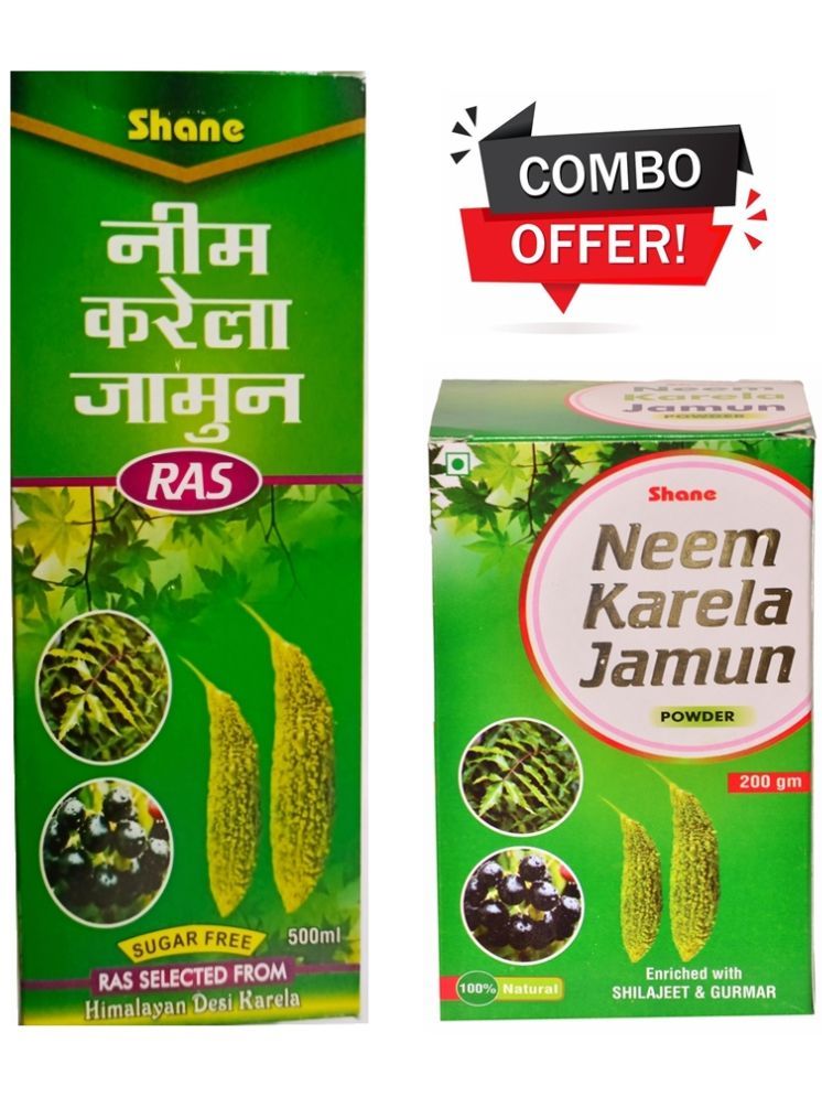     			Shane Neem Karela Jamun Ras 500ml & Powder 200gm Combo (Sugar Free)