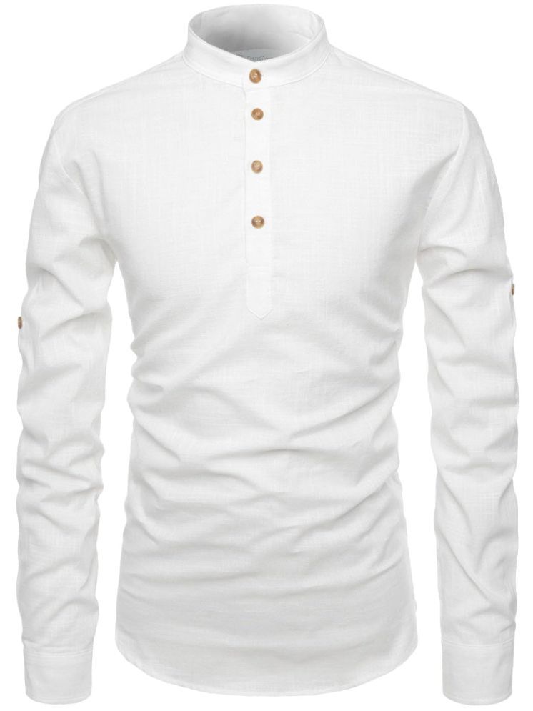     			ViraVesh White Cotton Men's Regular Kurta ( Pack of 1 )