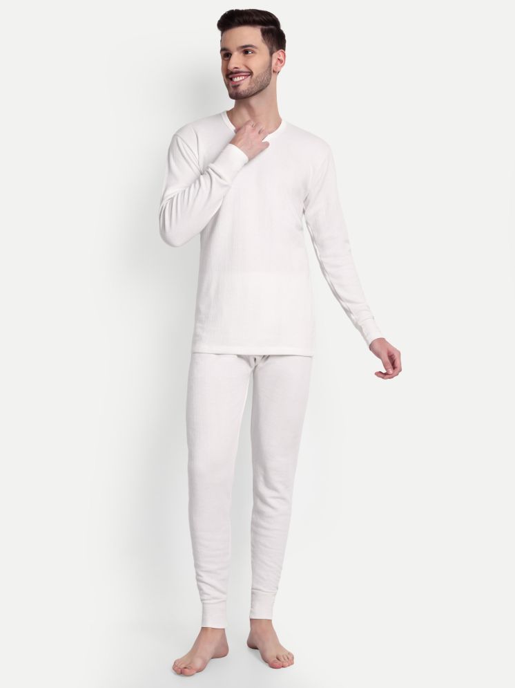     			Zeffit Cotton Blend Men's Thermal Sets ( Off White ) men thermal