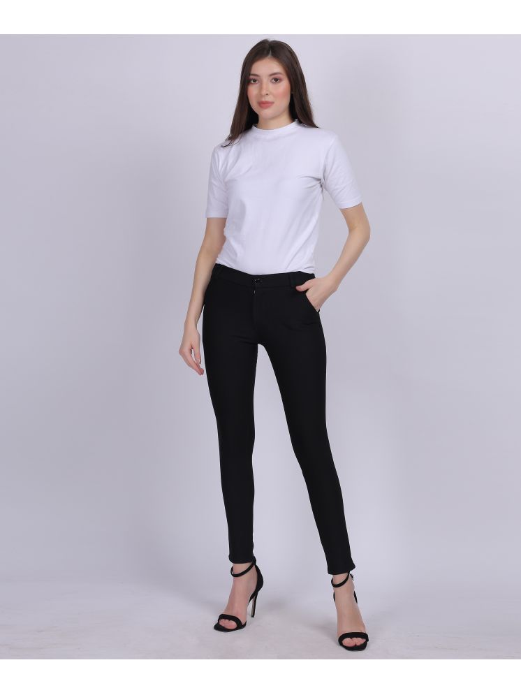     			aumbe Black Polyester Skinny Women's Formal Pants ( Pack of 1 )