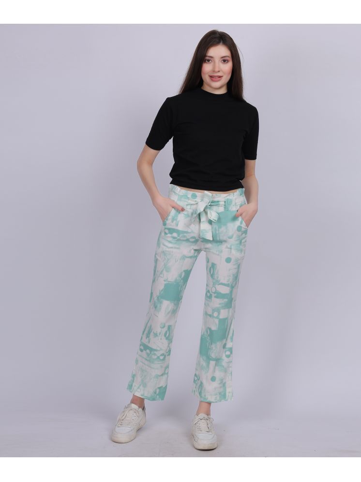     			aumbe Sea Green Cotton Regular Women's Casual Pants ( Pack of 1 )