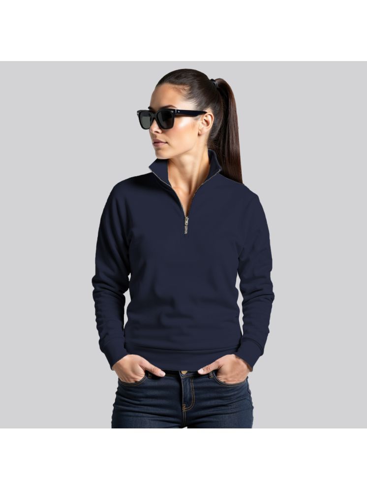     			fashion and youth Fleece Women's Zippered Sweatshirt ( Navy )