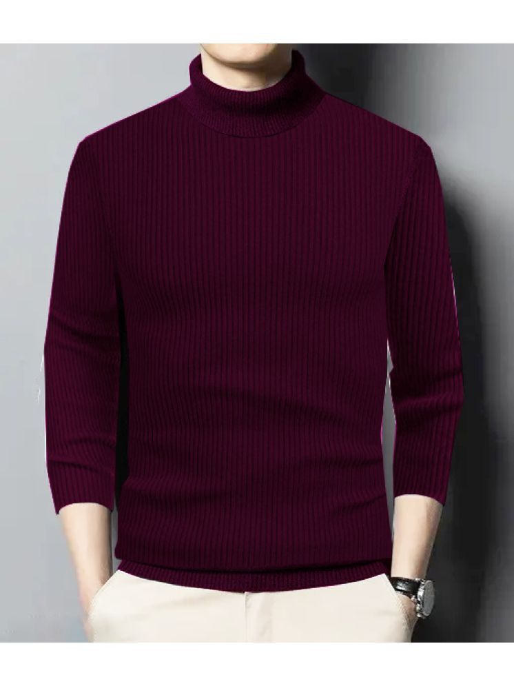     			nikline Woollen High Neck Men's Sweatshirt - Maroon ( Pack of 1 )