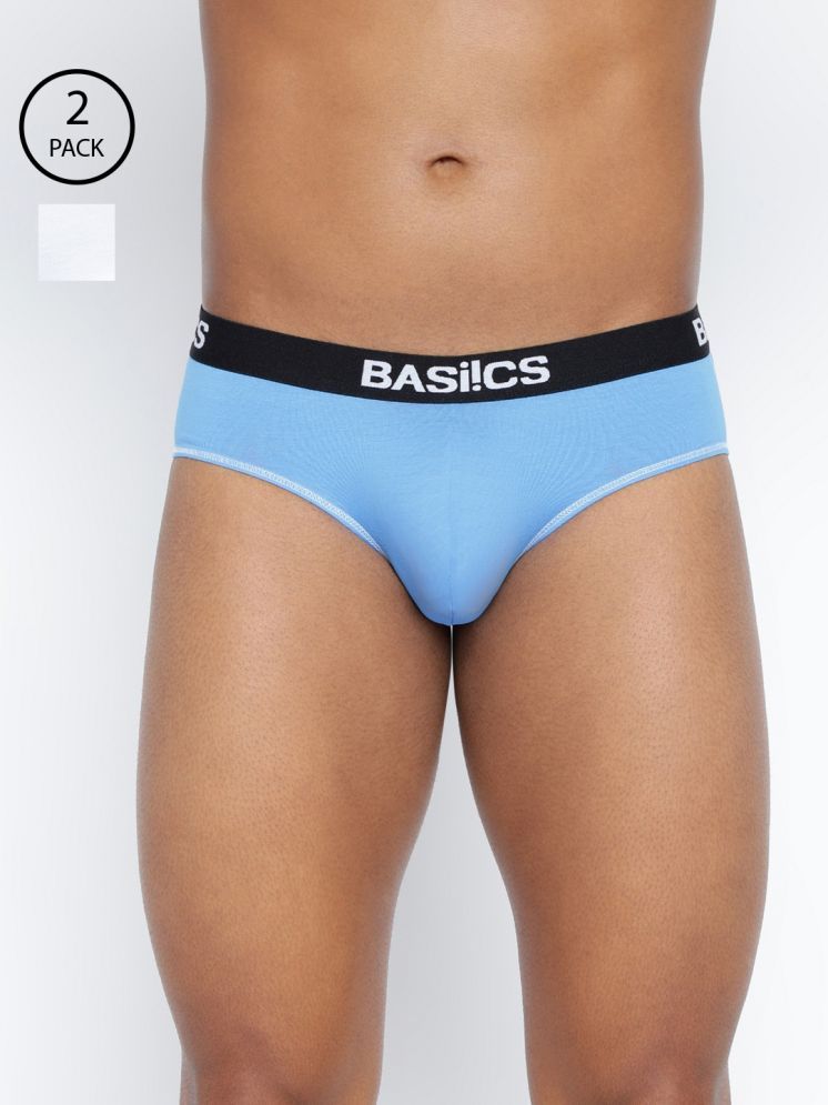     			BASIICS By La Intimo Pack of 2 Cotton Blend Men's Briefs ( Multicolor1 )