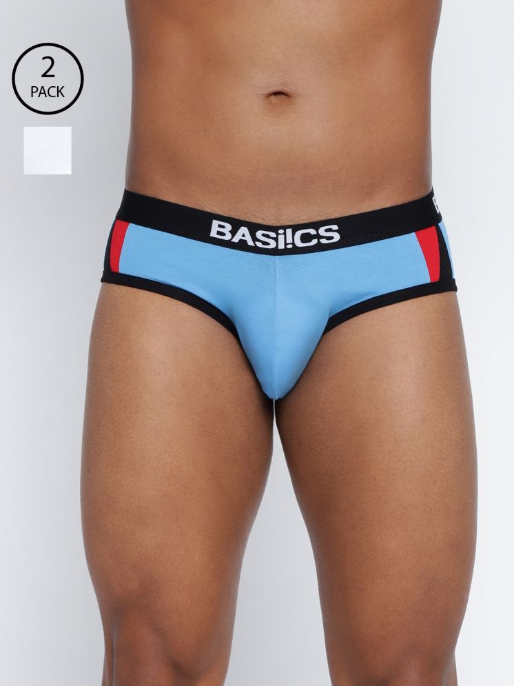     			BASIICS By La Intimo Pack of 2 Cotton Blend Briefs For Men's ( Multicolor )