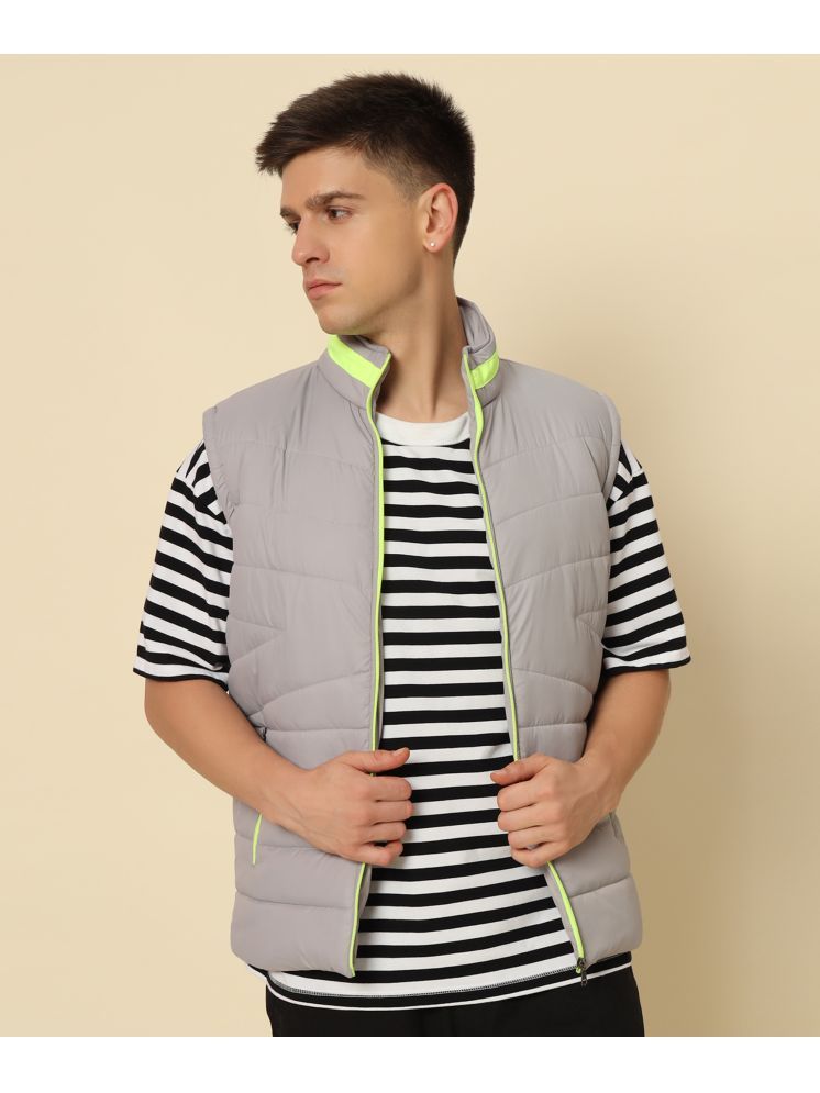     			Christy World Nylon Men's Quilted & Bomber Jacket - Grey ( Pack of 1 )