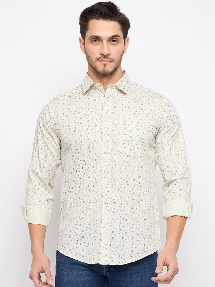     			Duke 100% Cotton Slim Fit Printed Full Sleeves Men's Casual Shirt - Cream ( Pack of 1 )