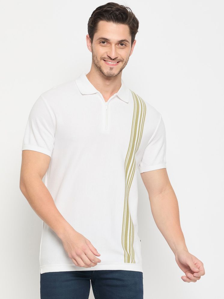     			Duke Cotton Blend Slim Fit Solid Half Sleeves Men's Polo T Shirt - White ( Pack of 1 )