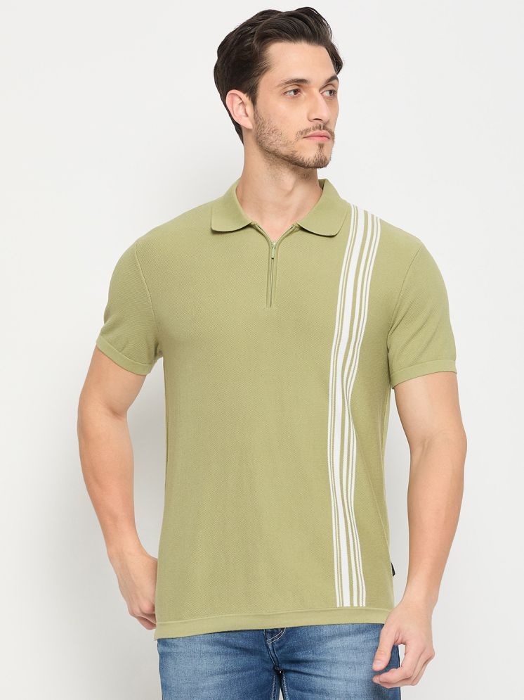     			Duke Cotton Blend Slim Fit Solid Half Sleeves Men's Polo T Shirt - Green ( Pack of 1 )