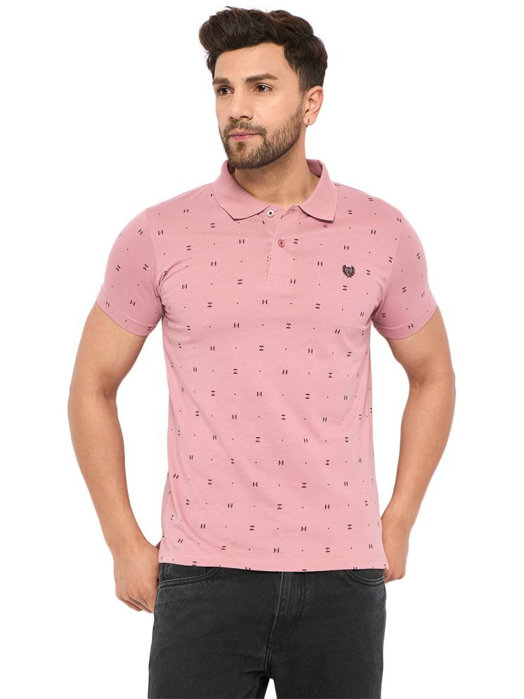     			Duke Cotton Blend Slim Fit Solid Half Sleeves Men's Polo T Shirt - Pink ( Pack of 1 )