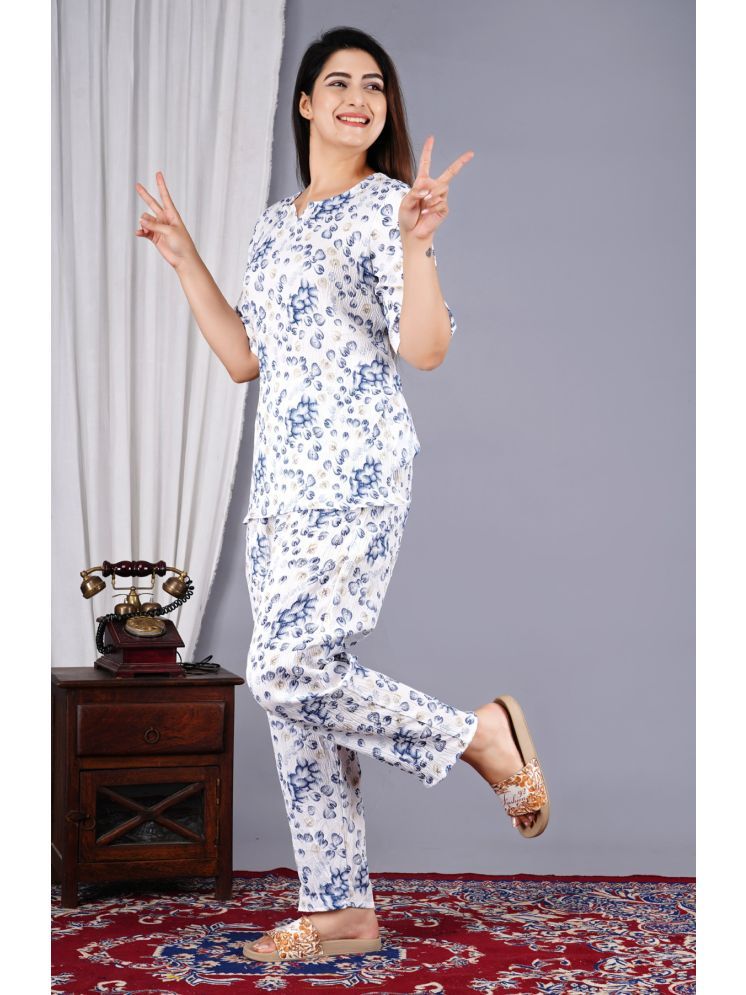     			EXPORTHOUSE Grey Polyester Women's Nightwear Nightsuit Sets ( Pack of 1 )