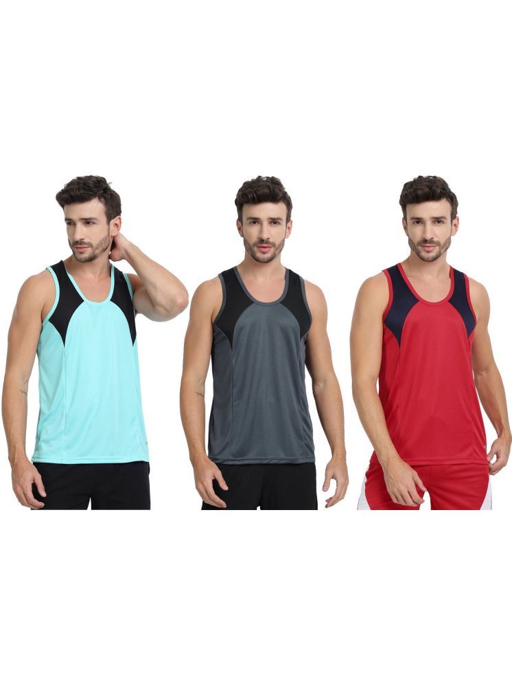     			FTX Pack of 3 Polyester Men's Vest ( Burgundy )