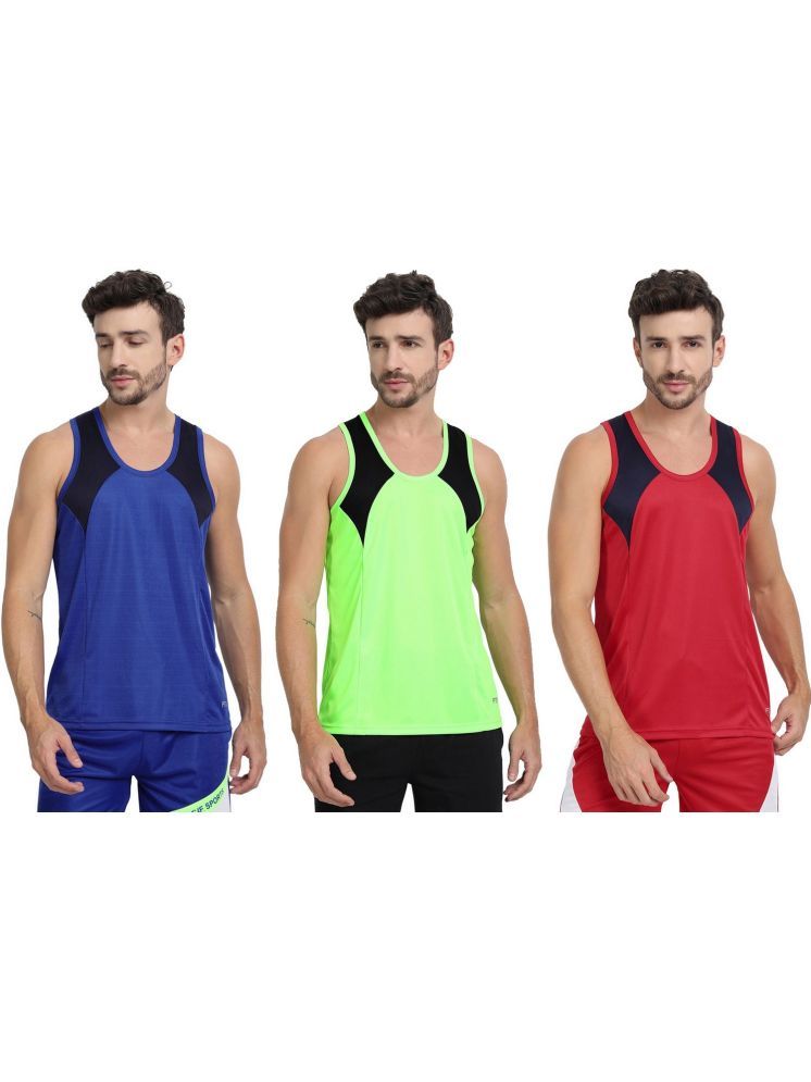     			FTX Pack of 3 Polyester Men's Vest ( Mint Green )