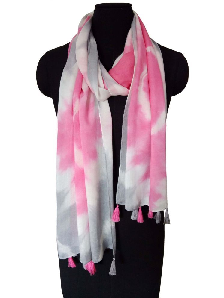     			JVNINE Pink Viscose Women's Stole ( Pack of 1 )