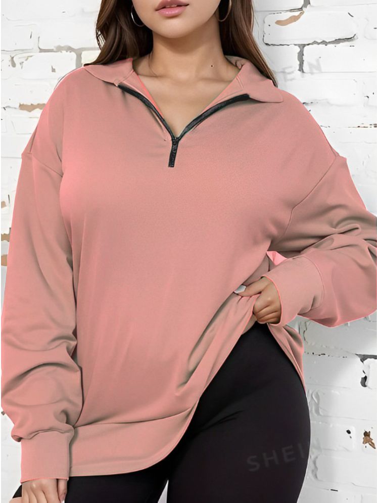     			Lecowar Fleece Women's Non Hooded Sweatshirt ( Peach )