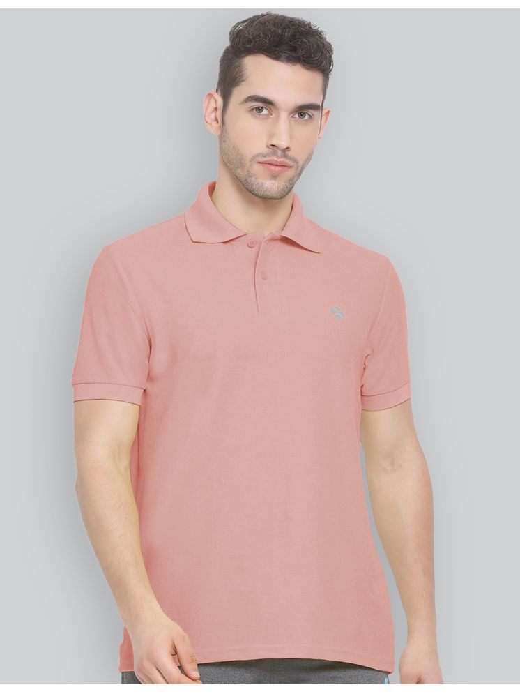     			Lux Nitro Pack of 1 Cotton Blend Regular Fit Solid Half Sleeves Men's Polo T Shirt ( Rose Gold )