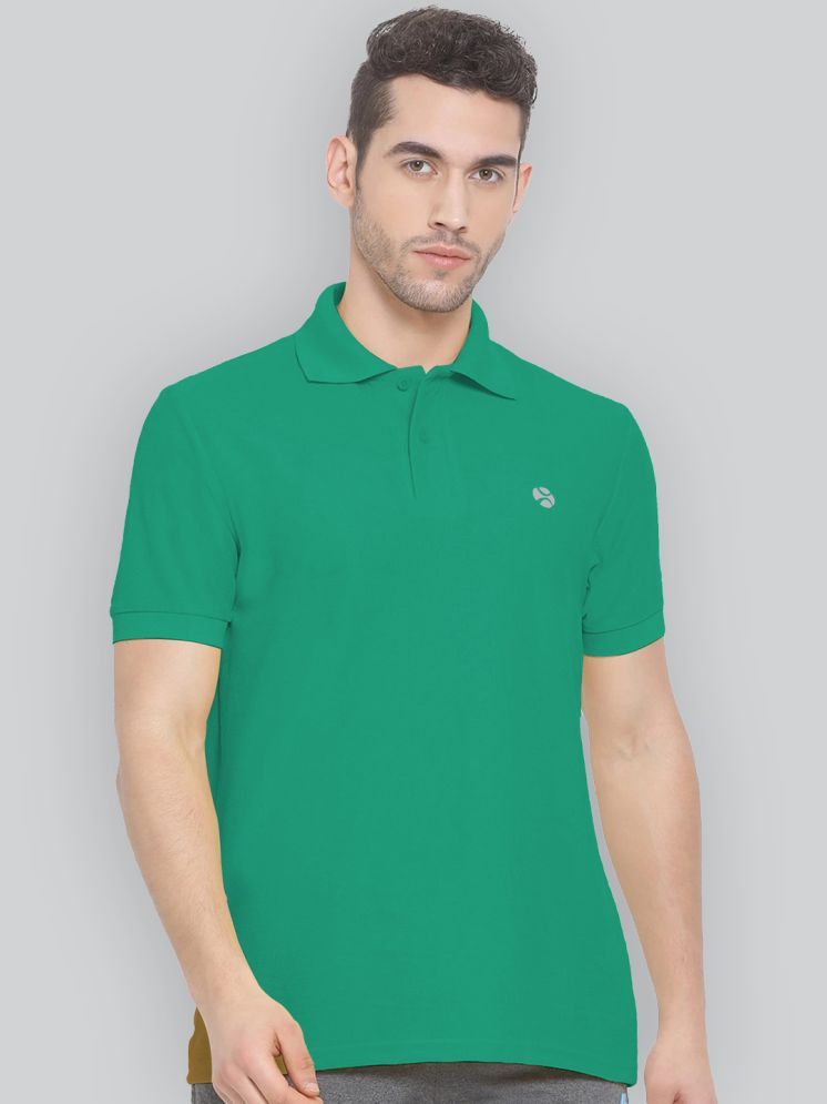     			Lux Nitro Pack of 1 Cotton Blend Regular Fit Solid Half Sleeves Men's Polo T Shirt ( Sea Green )