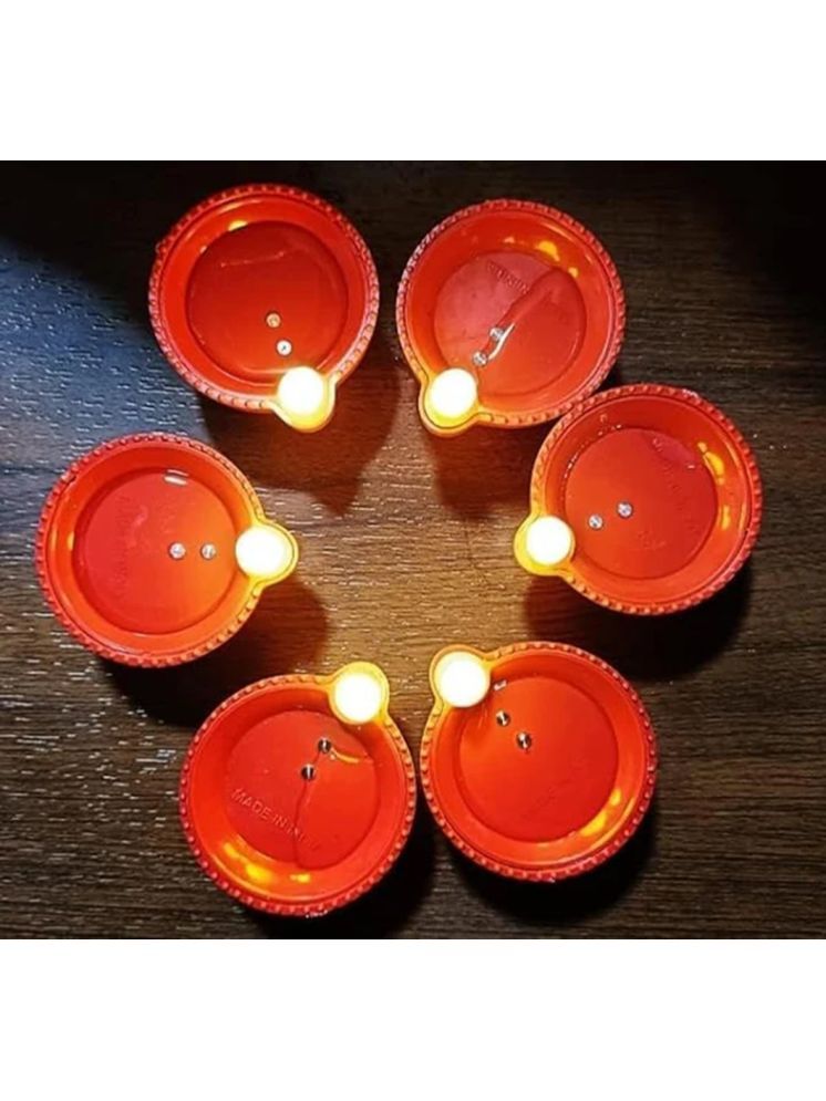     			Uni5 Plastic Electric Diya - Pack of 6