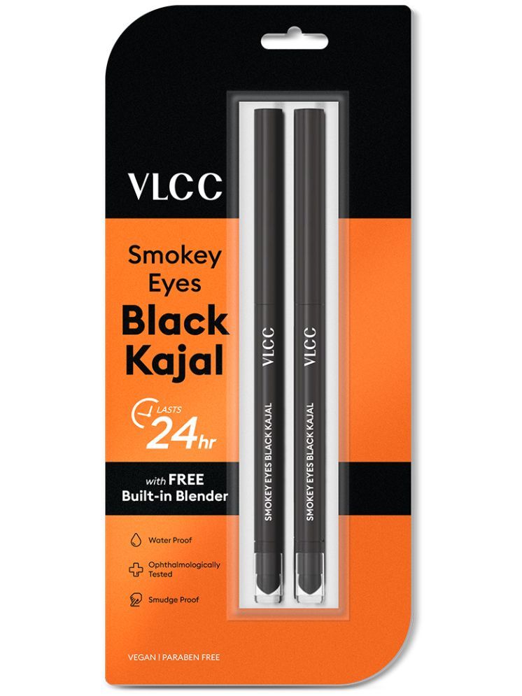     			VLCC Black Matte Kajal 1 g Pencil ( Pack of 2 )