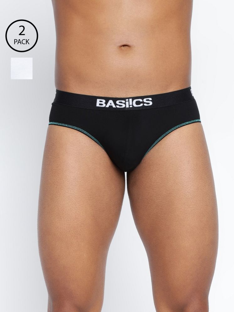     			BASIICS By La Intimo Pack of 2 Cotton Blend Briefs For Men's ( Multicolor4 )