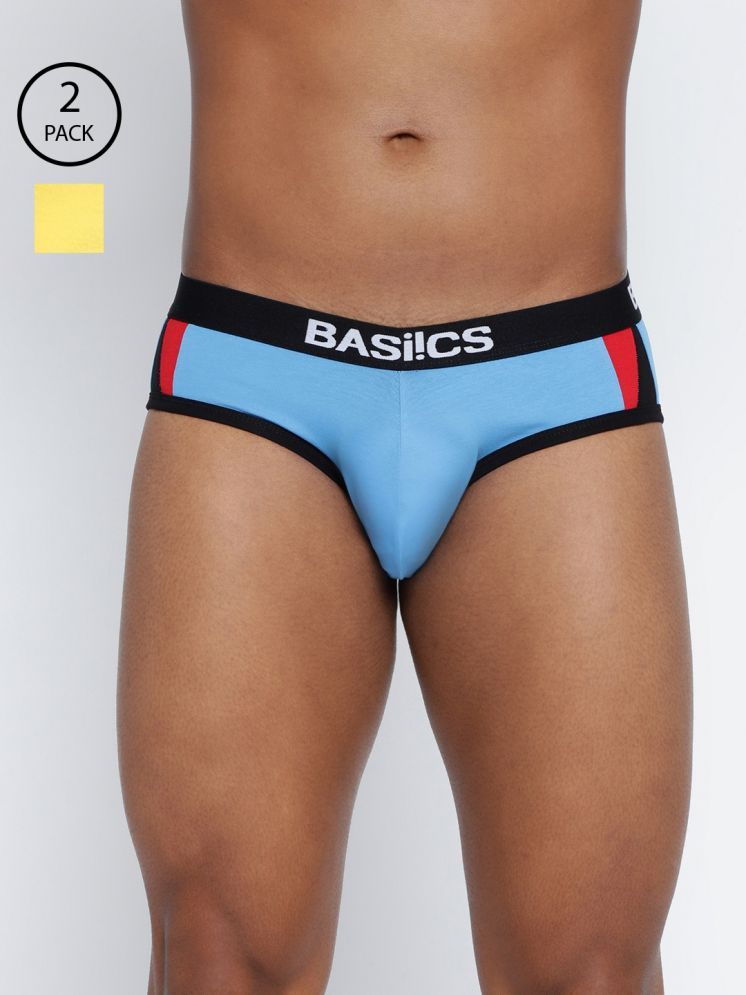     			BASIICS By La Intimo Pack of 2 Cotton Blend Men's Briefs ( Multicolor1 )