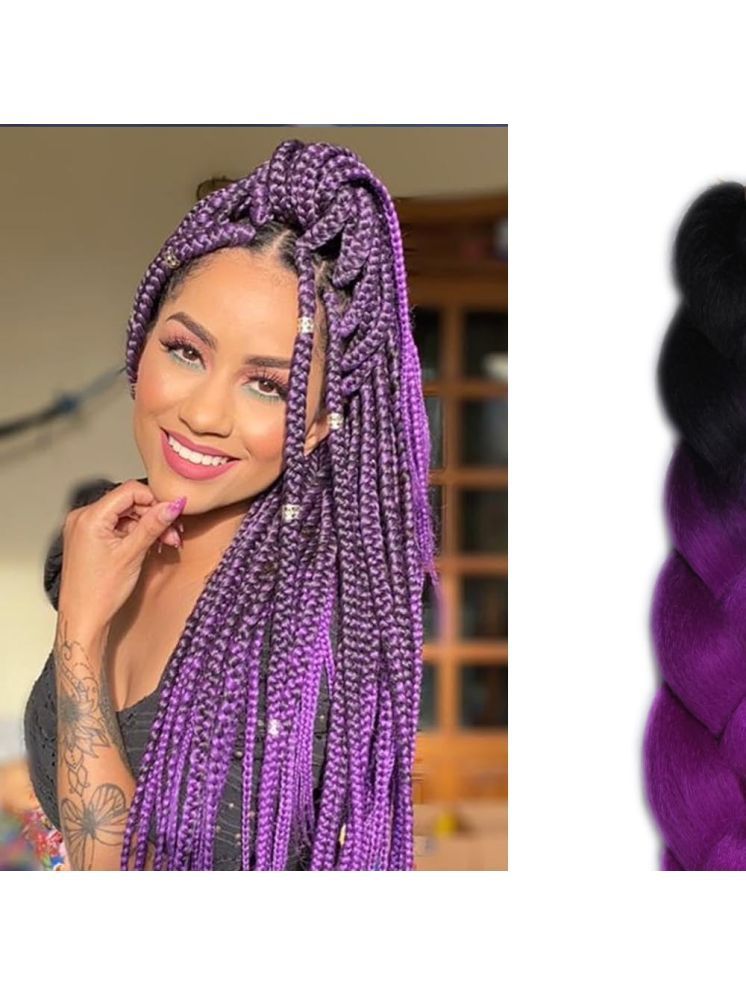     			RITZKART - Purple Clip In Hair Extension