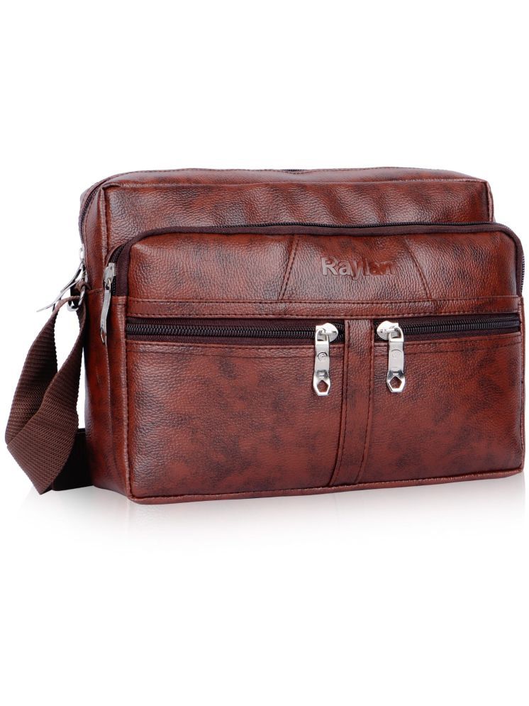     			Raylan Brown Solid Messenger Bag