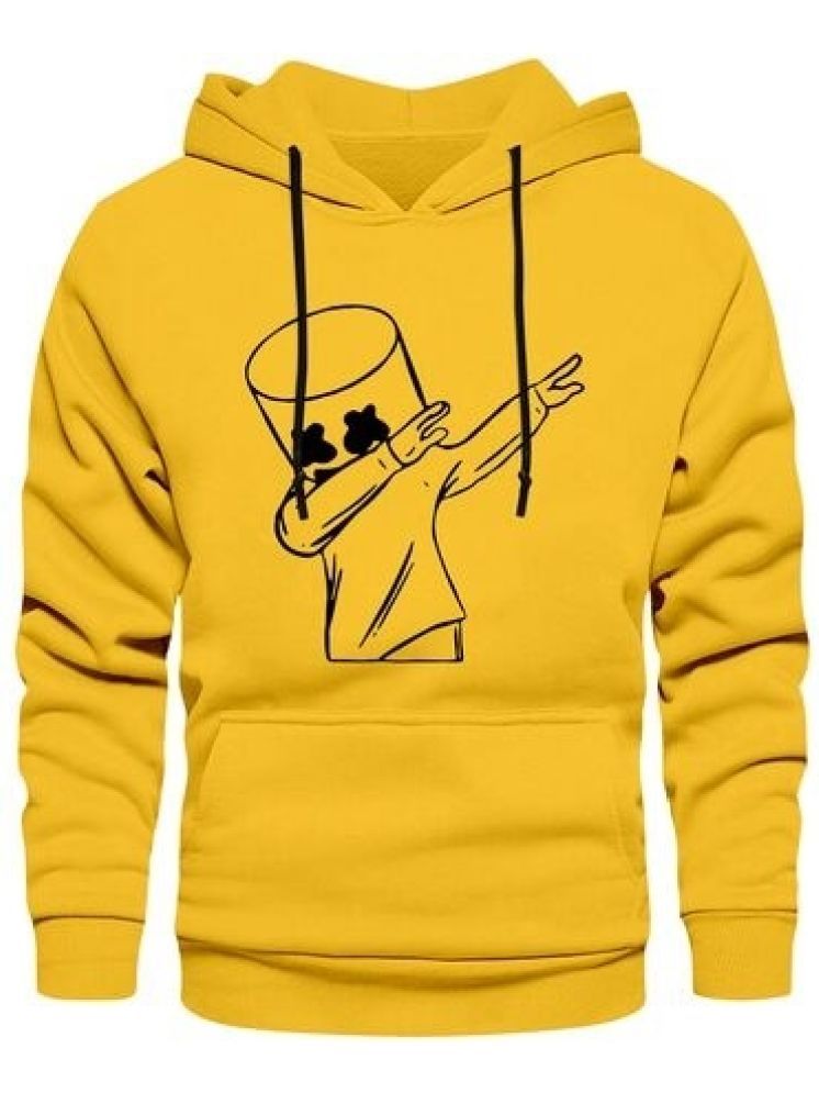     			TOROLY Fleece Hooded Men's Sweatshirt - Mustard ( Pack of 1 )