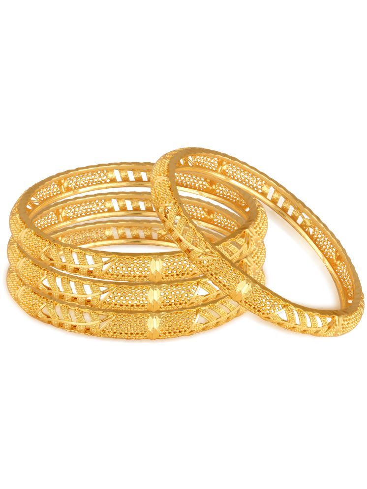     			VIVASTRI Gold Bangle Set ( Pack of 4 )