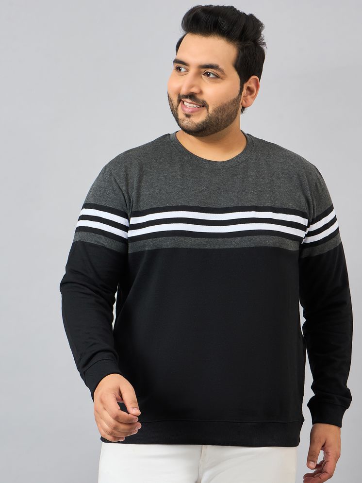     			AUSTIVO Fleece Round Neck Men's Sweatshirt - Black ( Pack of 1 )