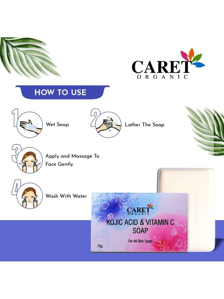     			Caret Organic Skin Whitening Vitamin C Kojic Acid Bathing Bar for All Skin Type ( Pack of 1 )